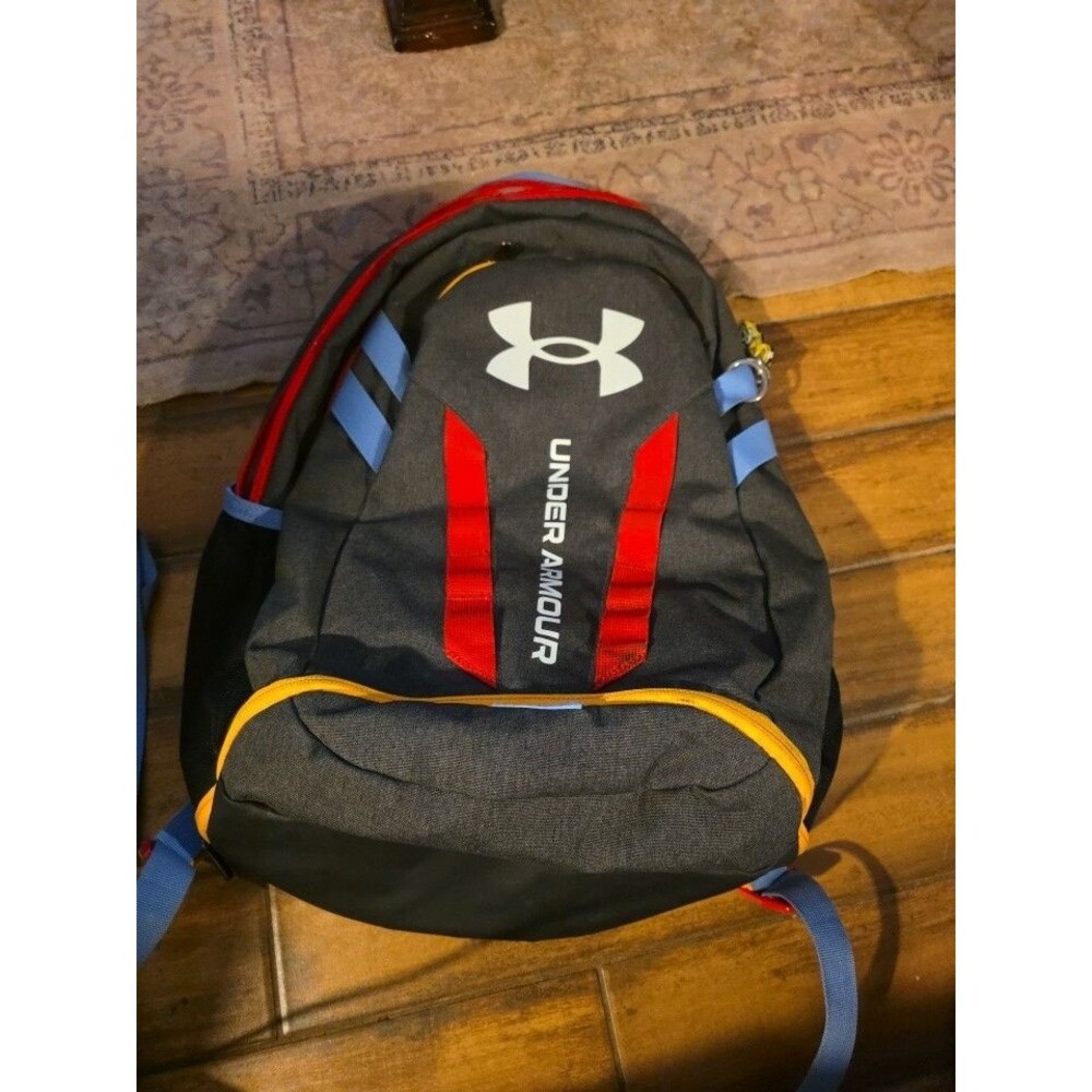Under Armour Hustle 5.0 Unisex 15" Laptop Backpack Red Black Blue